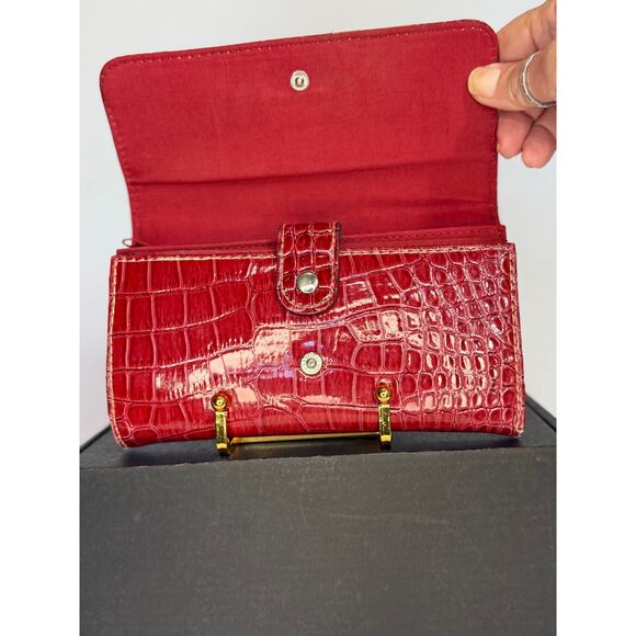 Red Leather Wallet Matches Brighton Bag In Closet | GUC - Picture 6 of 10